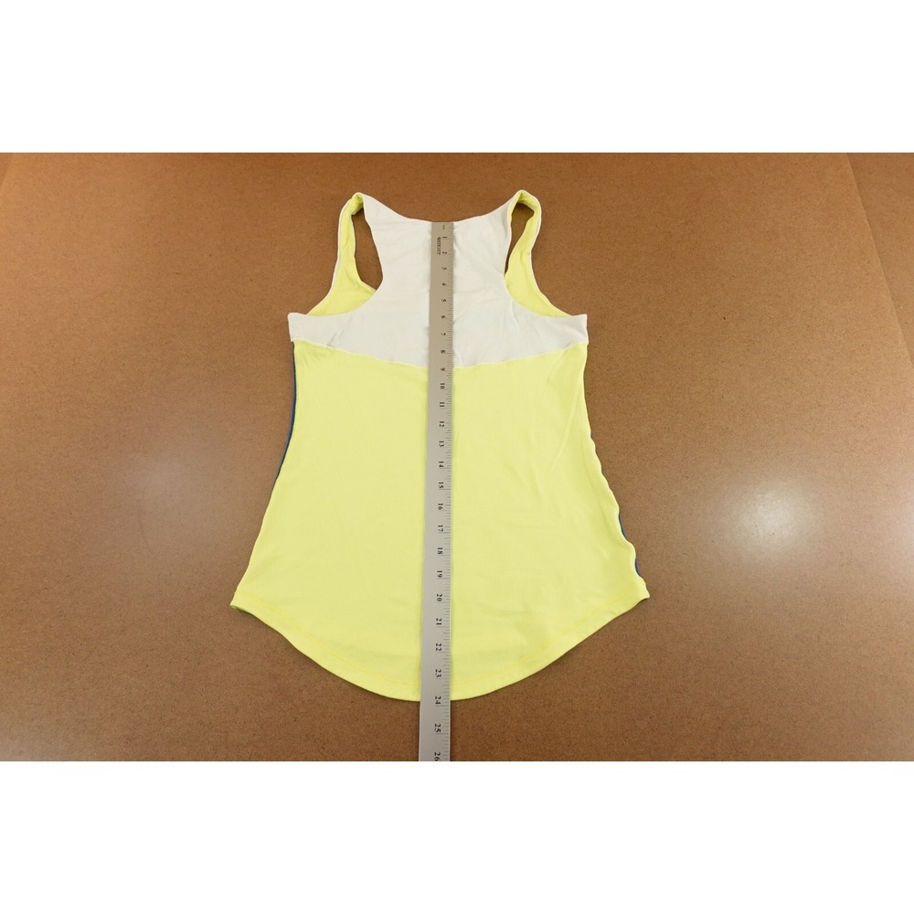 Lululemon Womens Size Small Blue Yellow Scoop Neck Pullover Athletic Tank Top - Picture 6 of 7